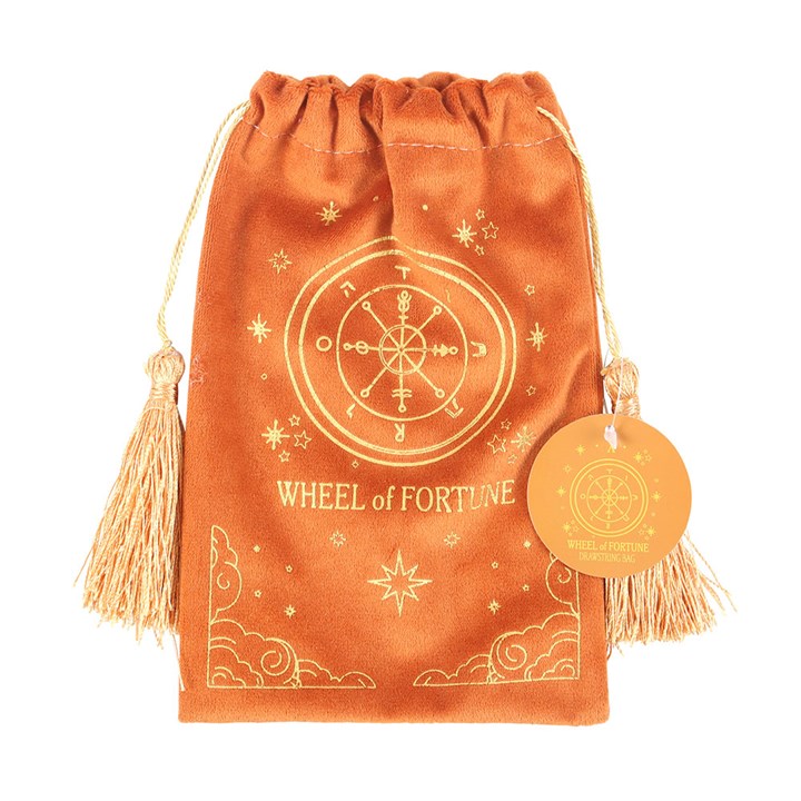 The Wheel of Fortune Vintage Tarot Velvet Drawstring Bag at Witch, Please!.