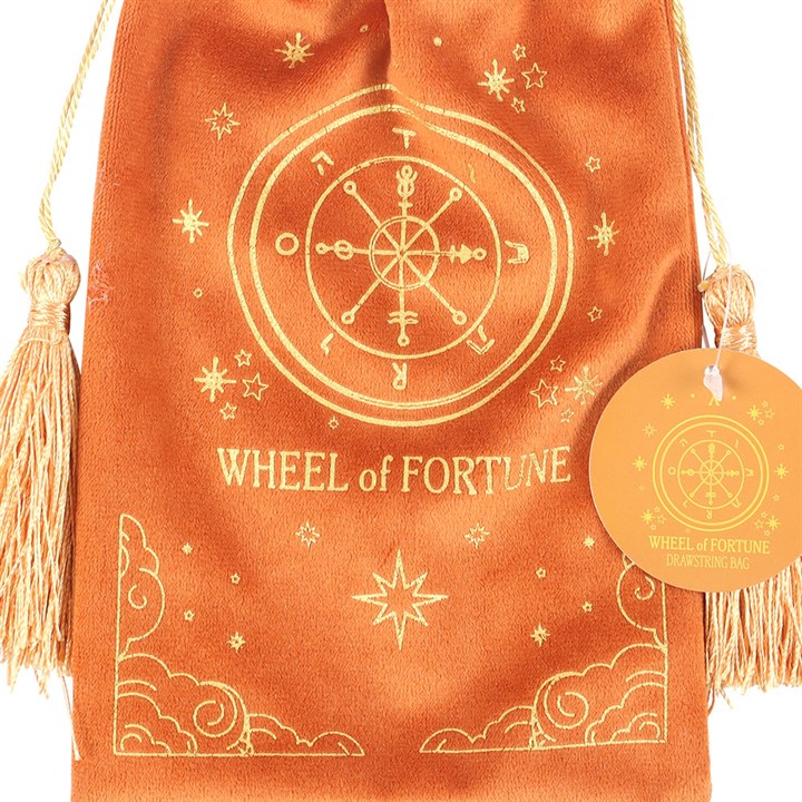 The Wheel of Fortune Vintage Tarot Velvet Drawstring Bag at Witch, Please!.