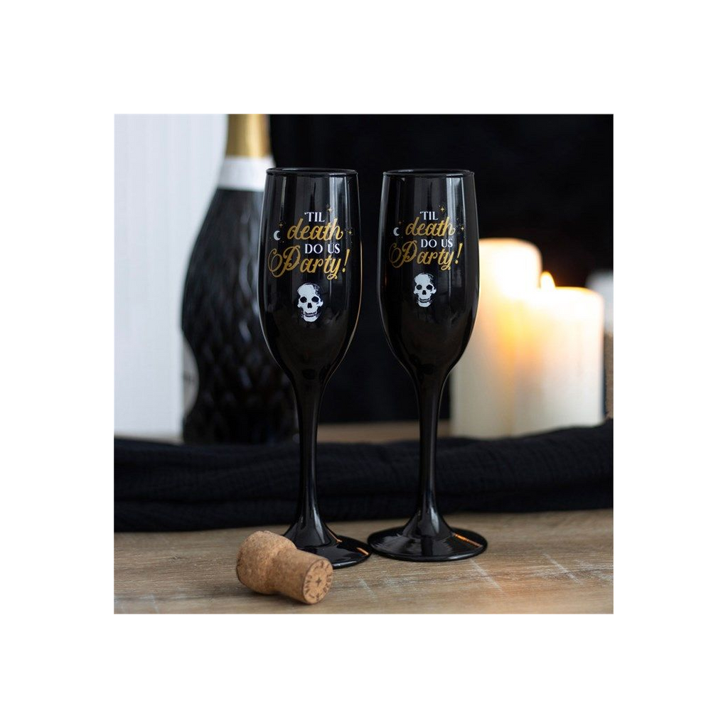 Til Death Do Us Party Champagne Flute Set From Witch, Please!