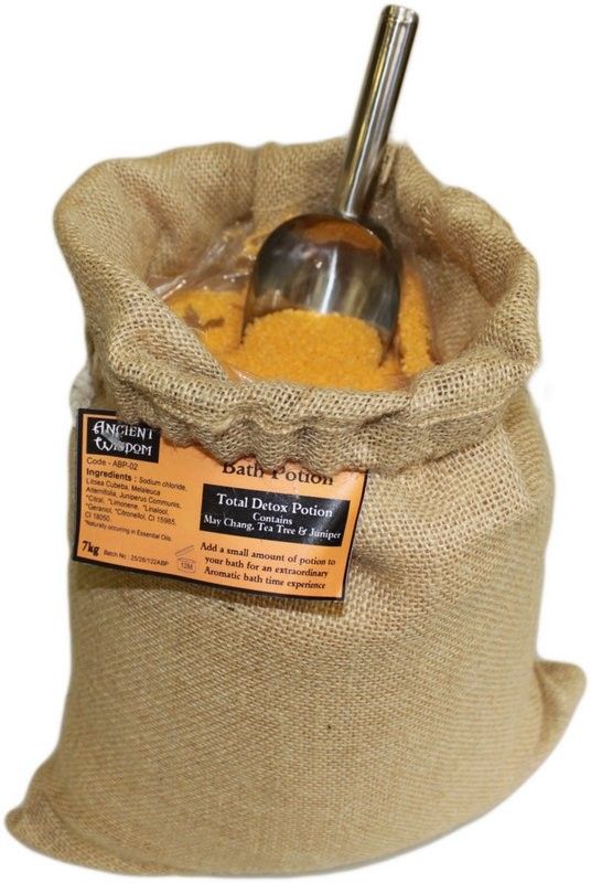 Total Detox Bath Potion 7kg Hessian Sack - Aromatherapy 7kg Bath Potions
