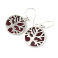 Tree of Life Silver Earrings 15mm - Coral Effect Jewellery