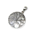 Tree of Life Silver Pendant 22mm - Mother Pearl Jewellery
