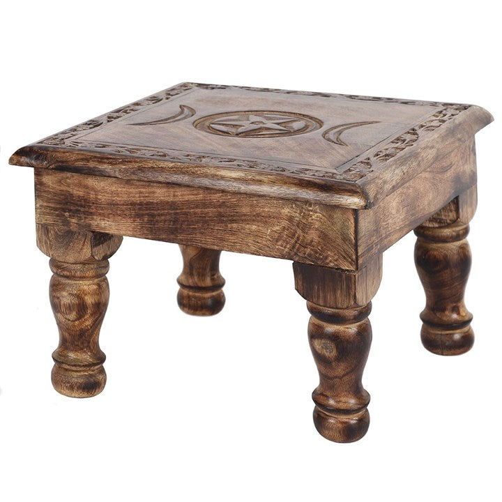 Triple Moon Altar Table with Detailed Border From Witch, Please!