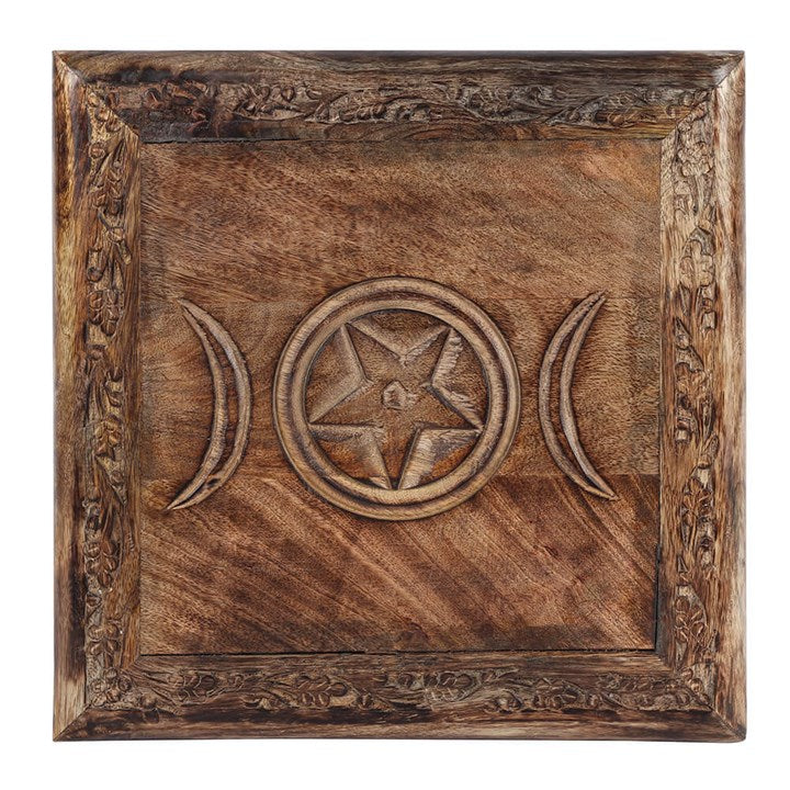 Triple Moon Altar Table with Detailed Border From Witch, Please!