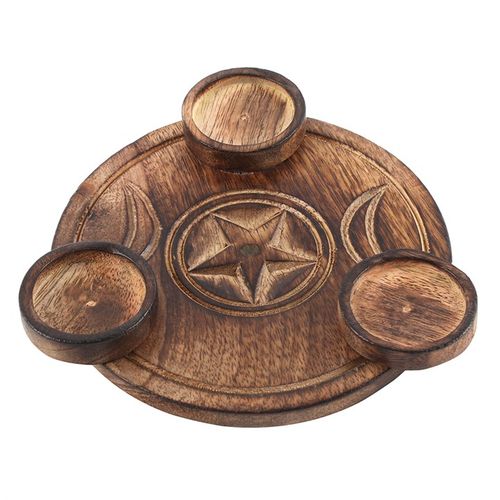 Triple Moon Tealight Candle Holder at Witch, Please!.