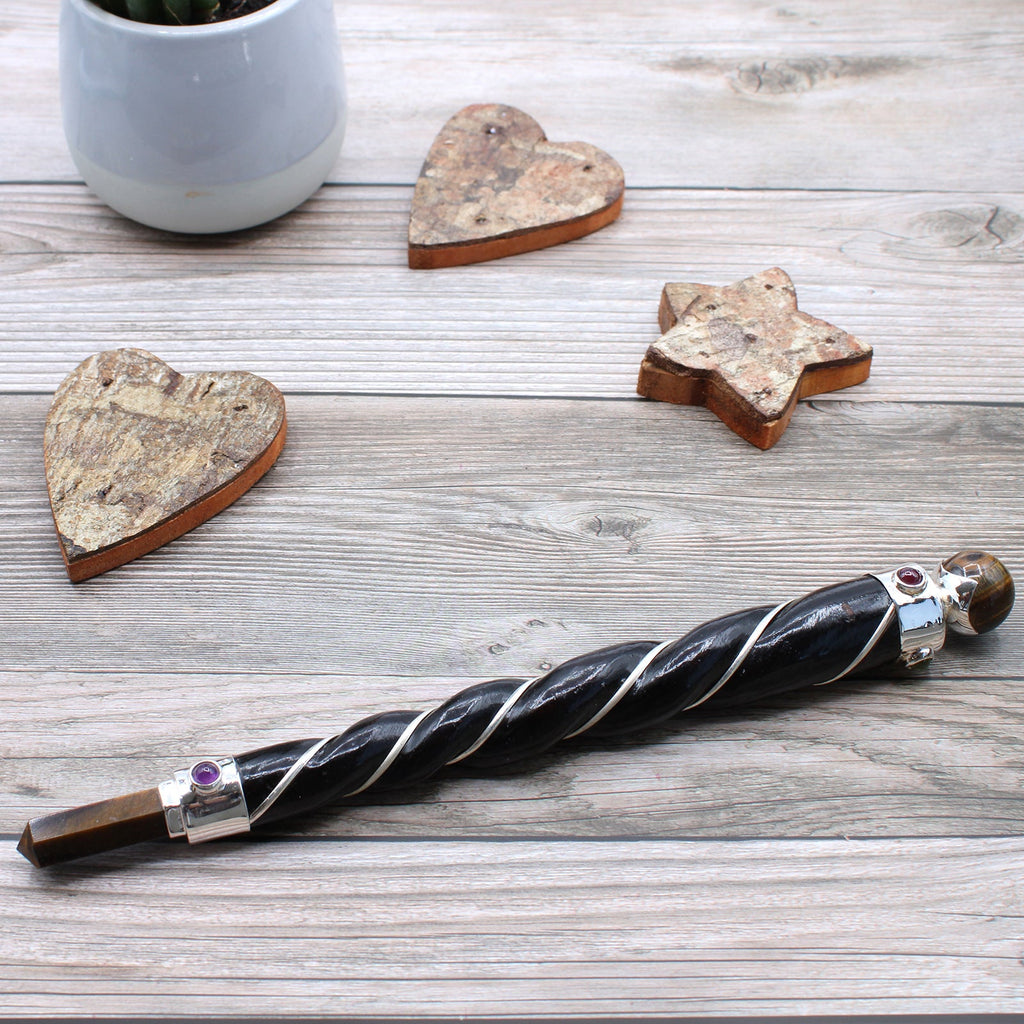 Twisted Healing Wand - Copper Tiger Eye Star From Witch, Please!