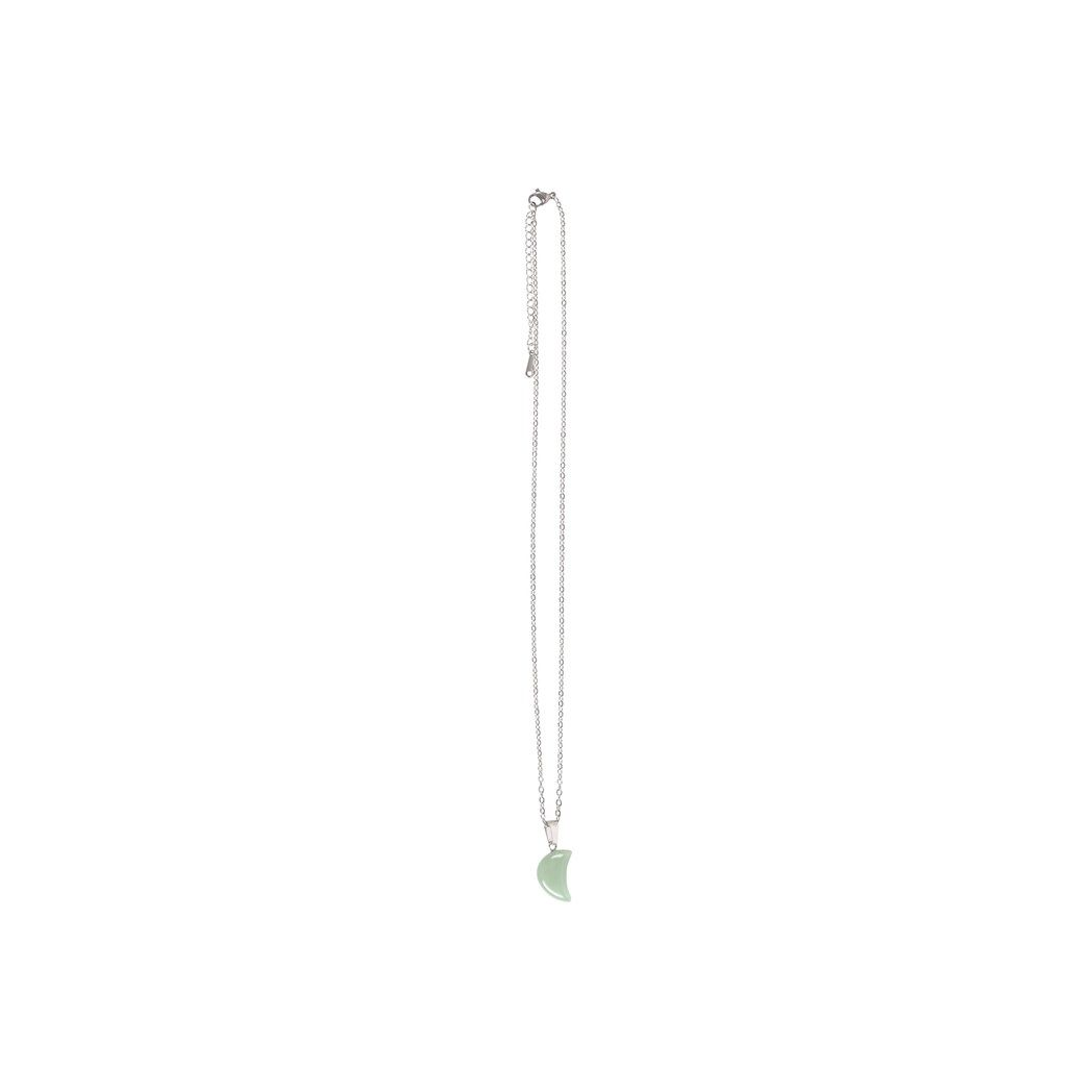 Green Aventurine Crystal Moon Necklace on Greeting Card From Witch, Please!