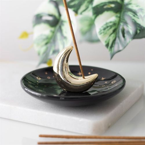 Gold Crescent Moon Incense Stick Holder at Witch, Please!.