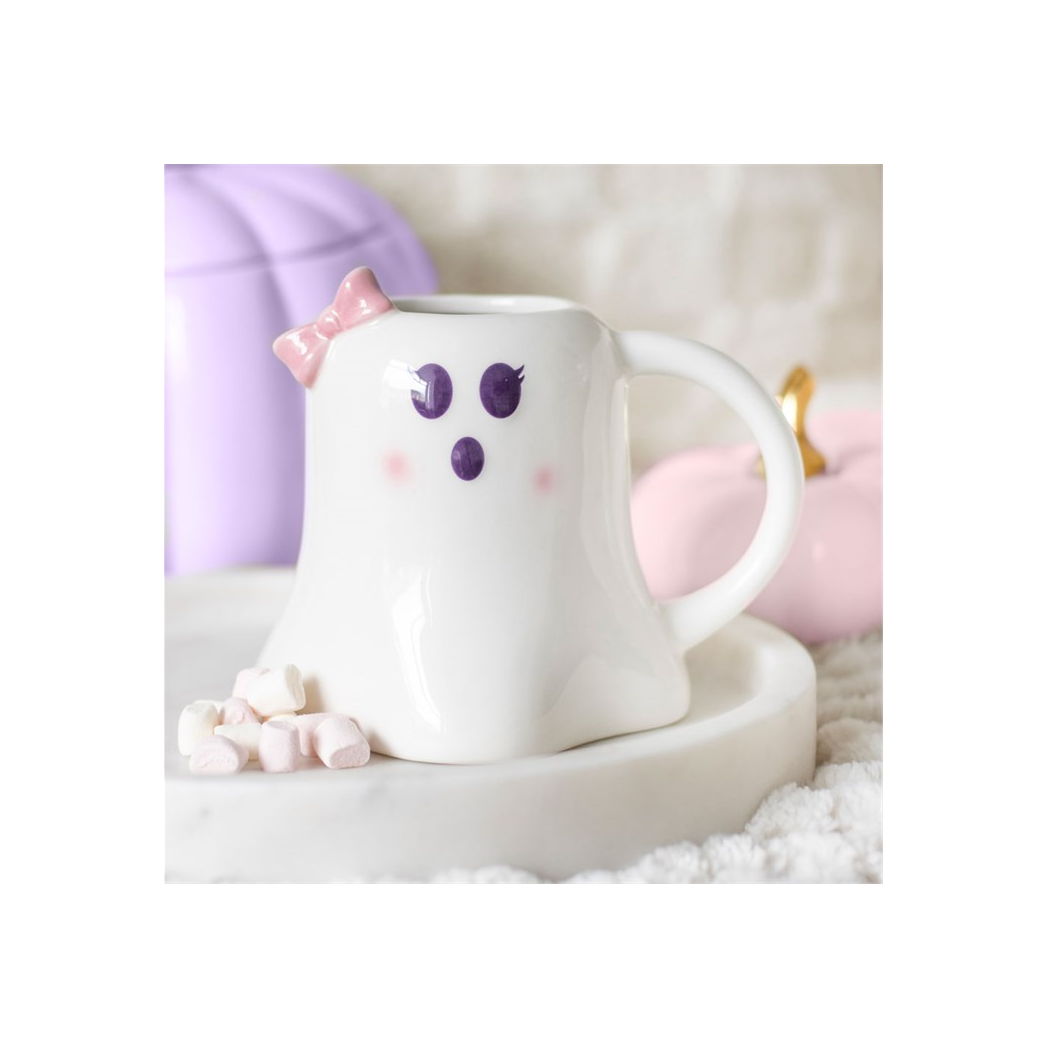Mrs Boo Ghost Shaped Mug with Bow From Witch, Please!