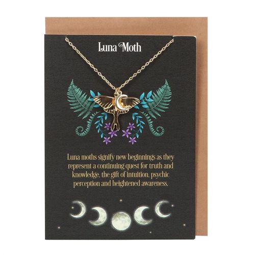 Luna Moth Necklace Card From Witch, Please!