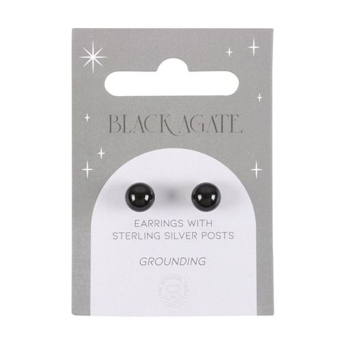 Black Agate Semi Precious Crystal Earrings From Witch, Please!