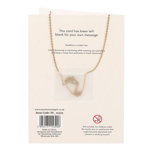 Pink Aura Crystal Mushroom Necklace Greeting Card From Witch, Please!