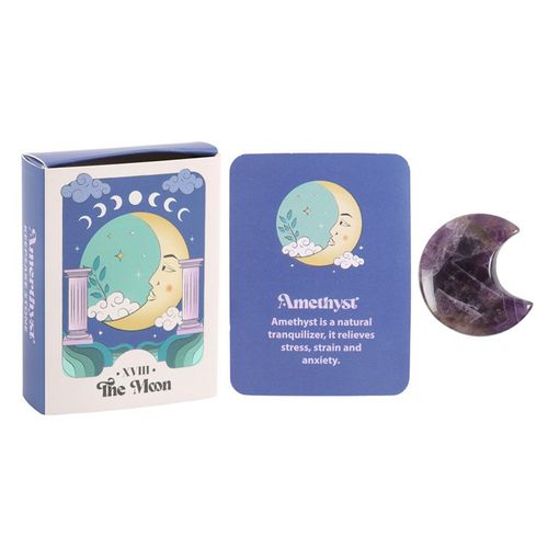 Amethyst Crystal Moon Keepsake Stone in a Box From Witch, Please!