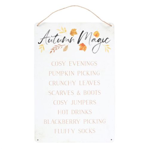 Autumn Magic Metal Hanging Sign From Witch, Please!