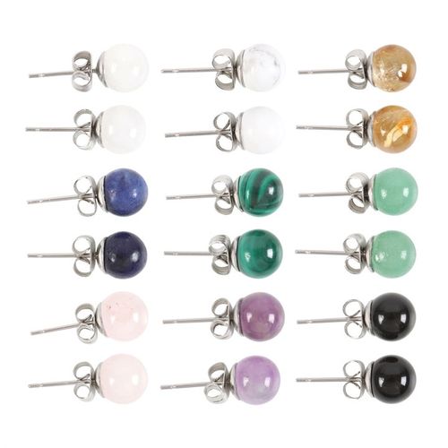 Set of 9 Semi Precious Crystal Earrings From Witch, Please!