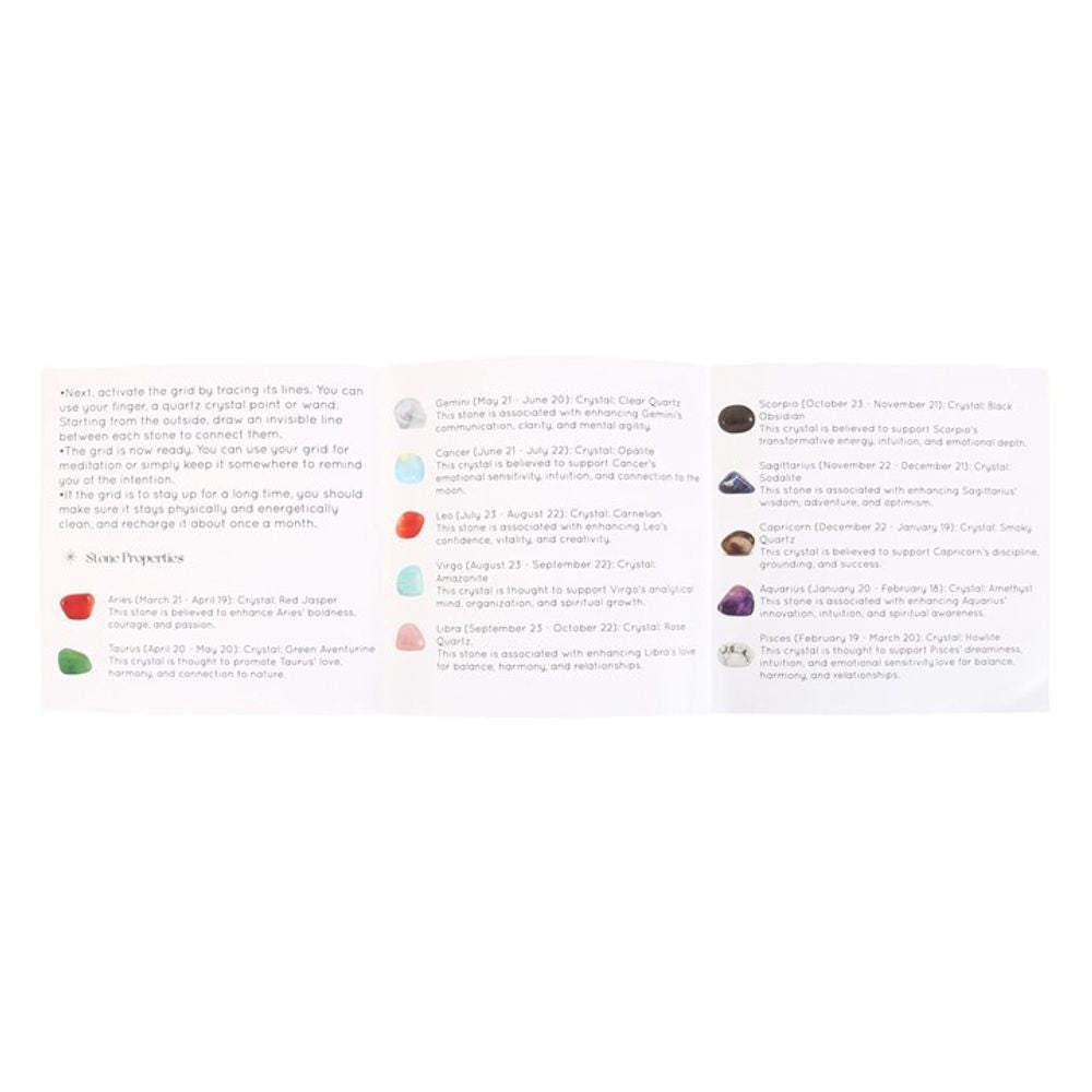 Astrology Wheel Crystal Grid Set From Witch, Please!