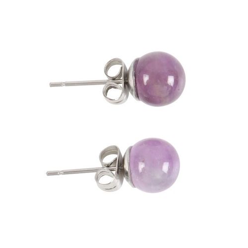 Amethyst Semi Precious Crystal Earrings From Witch, Please!