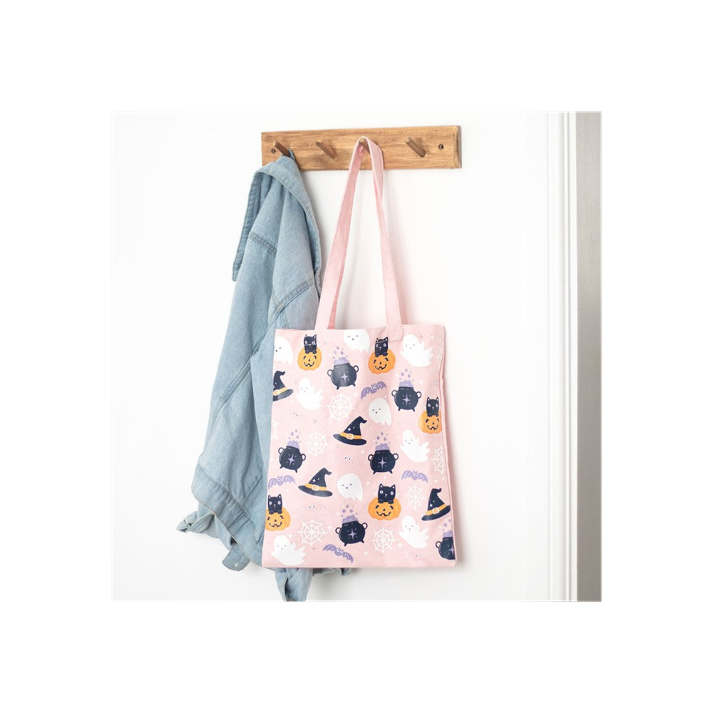 Cute Halloween Print Polycotton Tote Bag From Witch, Please!