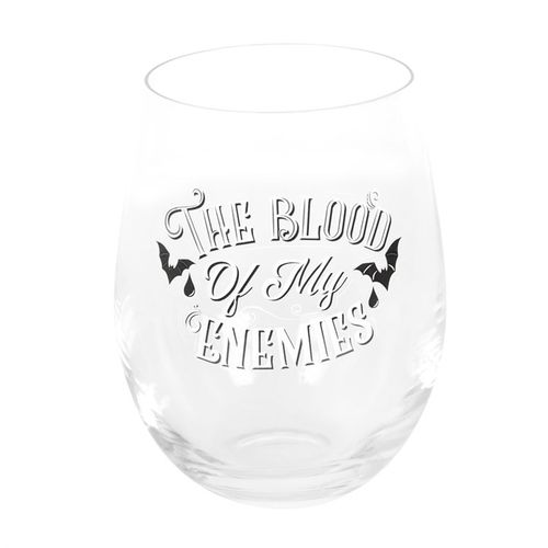 Blood Of My Enemies Stemless Wine Glass From Witch, Please!