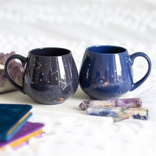 Blue Crescent Moon Rounded Mug at Witch, Please!.