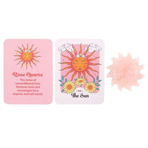 Rose Quartz Crystal Sun Keepsake Stone in a Box From Witch, Please!