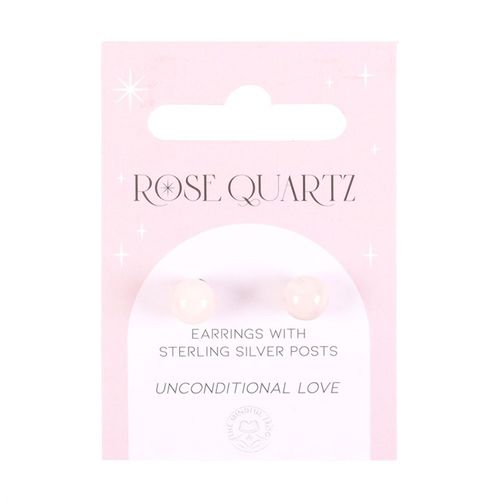 Rose Quartz Semi Precious Crystal Earrings From Witch, Please!
