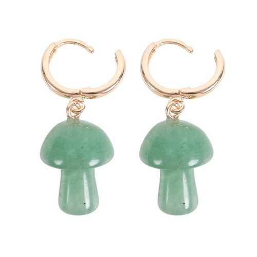 Aventurine Crystal Mushroom Earrings From Witch, Please!