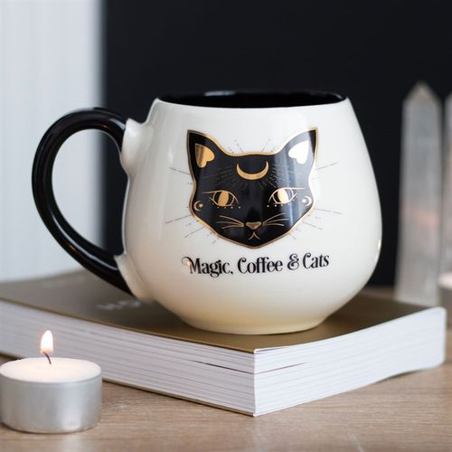 Magic, Coffee & Cats Rounded Mug From Witch, Please!
