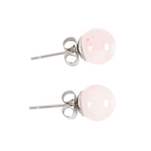 Rose Quartz Semi Precious Crystal Earrings From Witch, Please!
