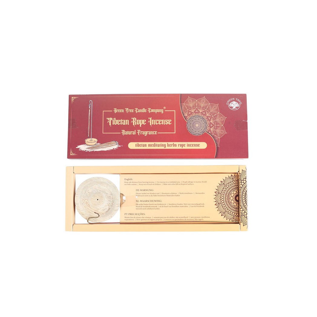 Meditating Herbs Tibetan Rope Incense with Holder From Witch, Please!