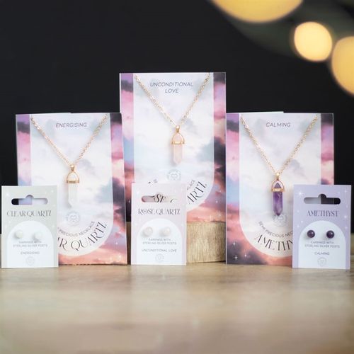 Clear Quartz Crystal Necklace Card From Witch, Please!