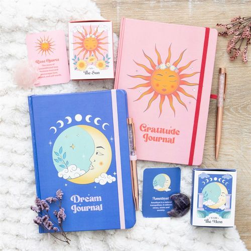 The Sun Gratitude Journal with Rose Quartz Pen at Witch, Please!.