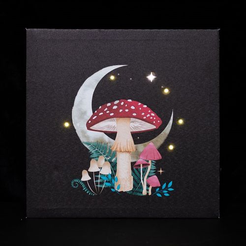 Forest Mushroom Light Up Canvas Plaque From Witch, Please!