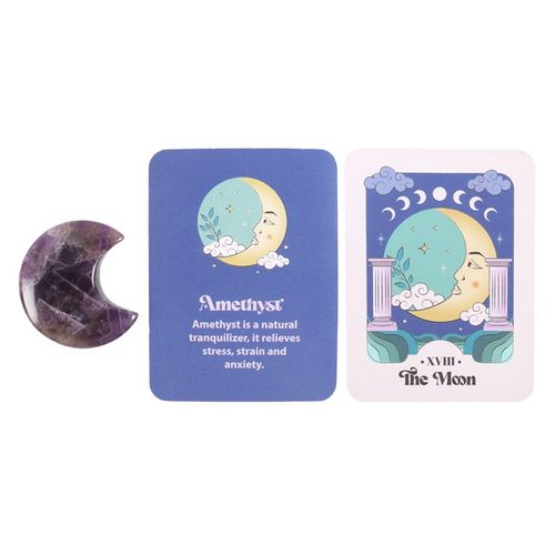 Amethyst Crystal Moon Keepsake Stone in a Box From Witch, Please!