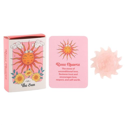 Rose Quartz Crystal Sun Keepsake Stone in a Box From Witch, Please!