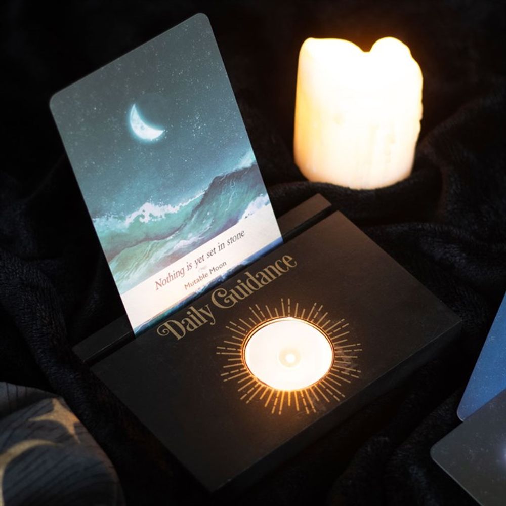 Black Daily Guidance Tarot Card Stand Tealight Holder From Witch, Please!