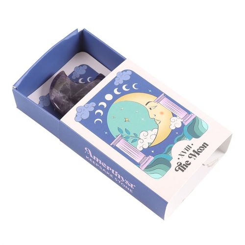 Amethyst Crystal Moon Keepsake Stone in a Box From Witch, Please!