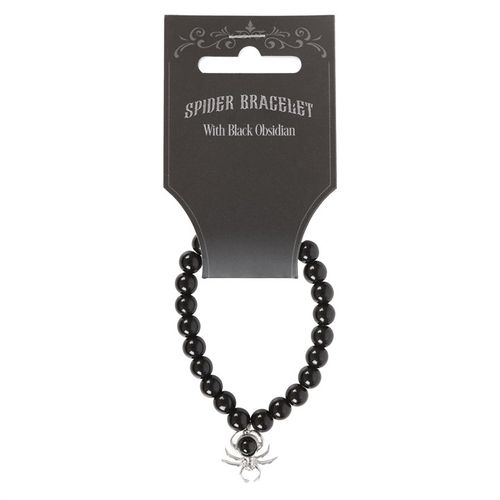 Spider Black Obsidian Beaded Bracelet From Witch, Please!