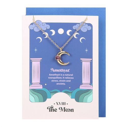 The Moon Celestial Amethyst Necklace Card From Witch, Please!