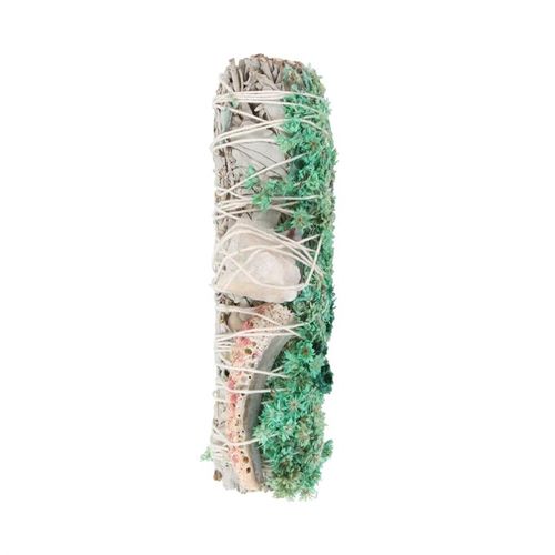 6in Ritual Wand Smudge Stick with White Sage, Abalone and Quartz From Witch, Please!