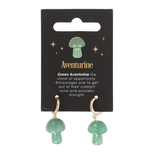 Aventurine Crystal Mushroom Earrings From Witch, Please!