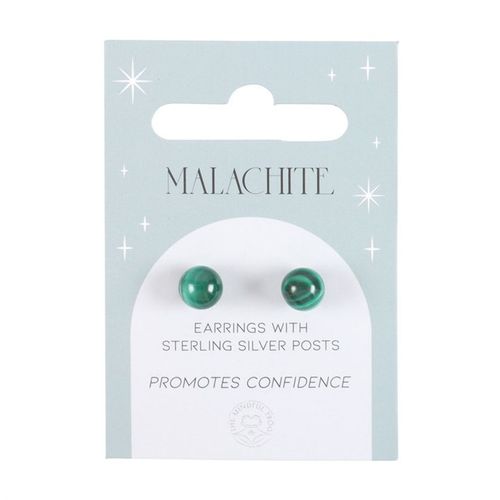 Malachite Semi Precious Crystal Earrings From Witch, Please!