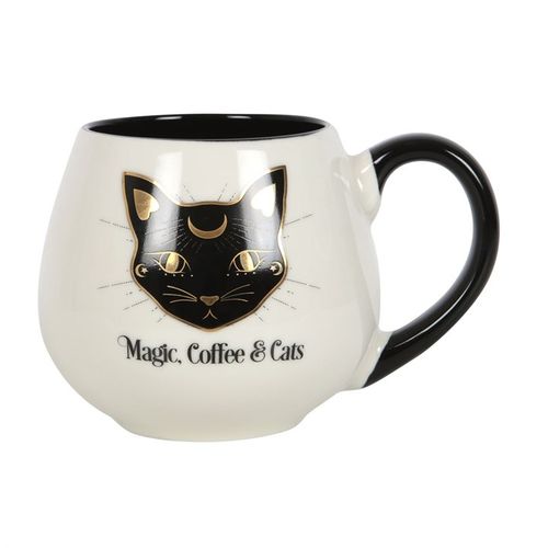 Magic, Coffee & Cats Rounded Mug From Witch, Please!