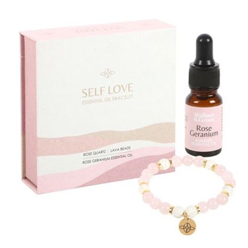 Self Love Rose Quartz Crystal Essential Oil Bracelet From Witch, Please!