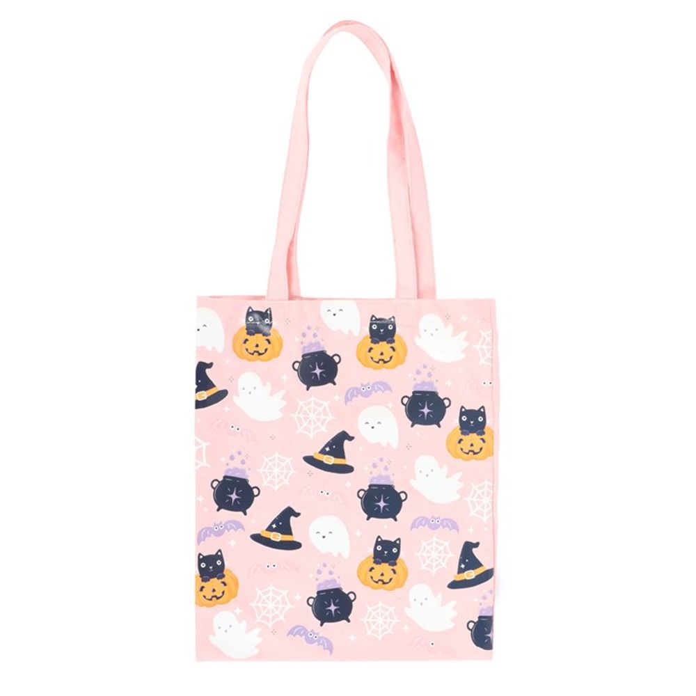 Cute Halloween Print Polycotton Tote Bag From Witch, Please!