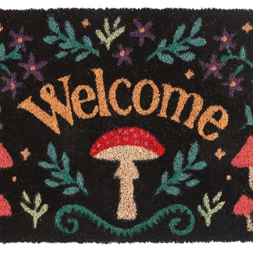 Black Mushroom Welcome Doormat From Witch, Please!