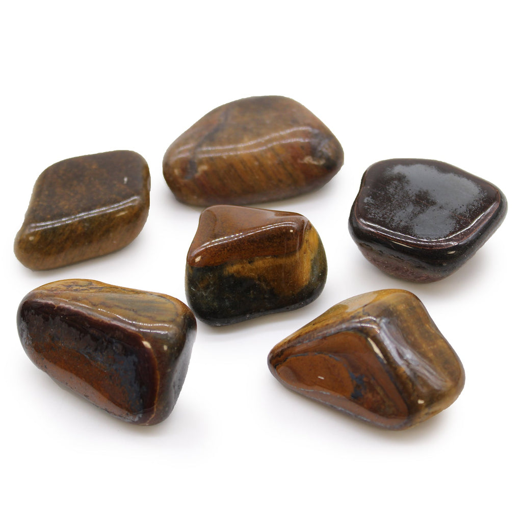 Large African Tumble Stones - Tigers Eye - Varigated From Witch, Please!