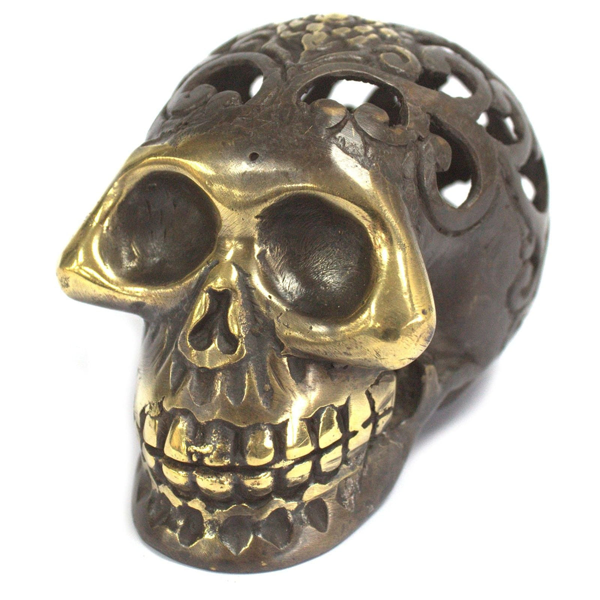Vintage Brass Skull - Lrg Fengshui Objects