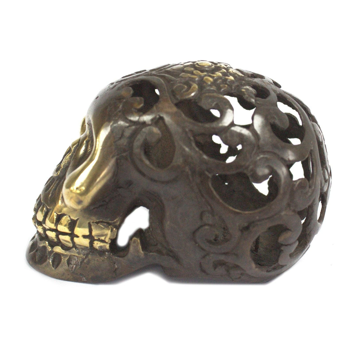 Vintage Brass Skull - Med Fengshui Objects