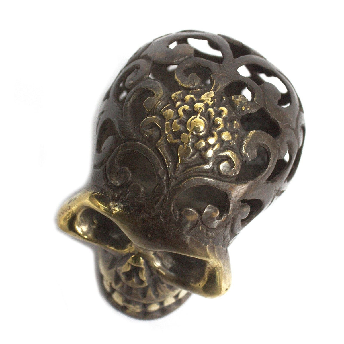 Vintage Brass Skull - Med Fengshui Objects
